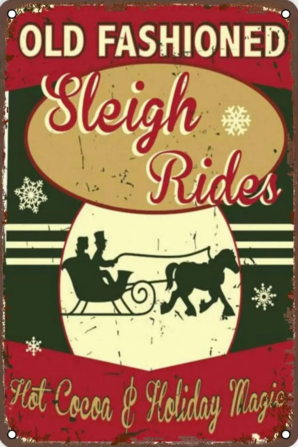 Ретро Metl Tn Sgns Old Fshoned Slegh Rdes Chrstms Wll Декор для дома Grden Mn Cve Brs Resturnts Cfes Offce Sre Sgn 12 8N