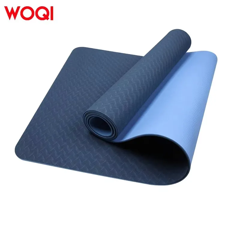 Фото YTYIN WOQI: Хит продаж! Нескользящий двухслойный экологичный коврик для йоги и пилатеса из TPE, 8 мм, с текстурированной нескользящей поверхностью №1