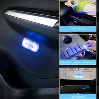 1pcs mini car interior light wireless led lights ambient lamp chargeable night reading roof ceiling light usb charging 5v