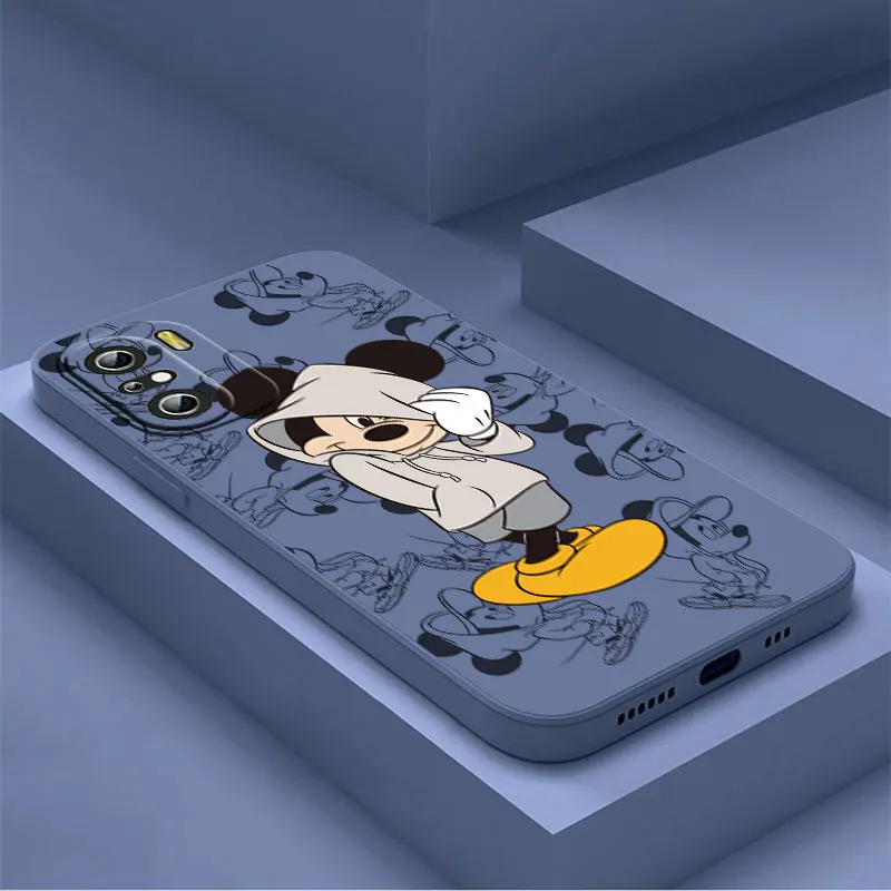 

Mickey Mouse Cute Phone Case For Xiaomi Redmi K50 K40 10X 10 9T 9AT 9A 9C 9 8A 8 7 6A 5A Gaming Pro Liquid Rope Funda Cover Soft
