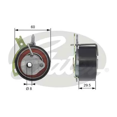 

T43186 interior camshaft tensioner bearing C5 II C5 III C6 C cross