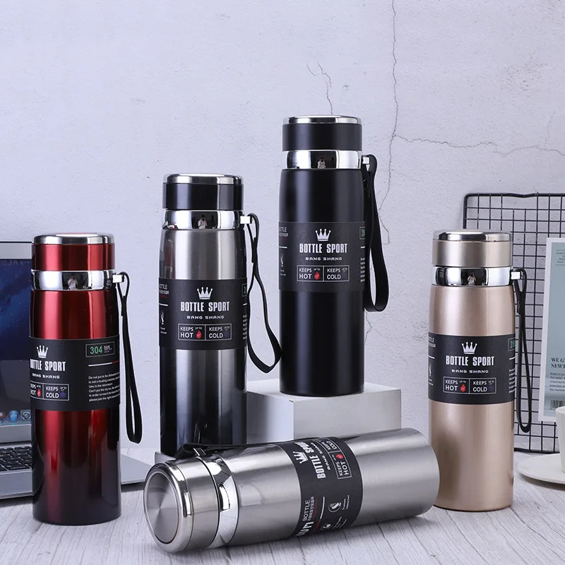 

ZOUNICH 1L Large Capacity Thermos Portable Tumbler Bottle Stainless Steel Insulated Water Bottles Vacuum Flask for Coffee Tea