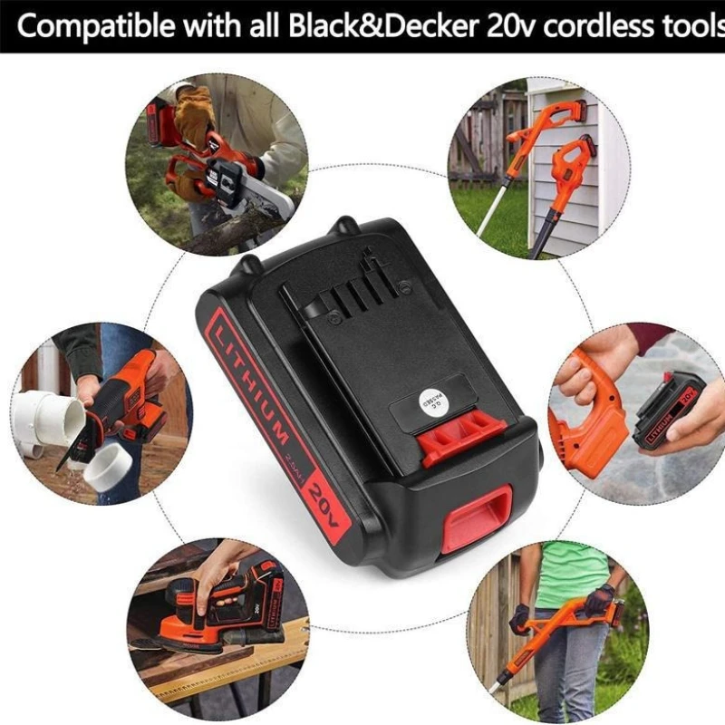 Литий-ионный аккумулятор LB20 для Black &amp Decker 18 В/20 В 2 5/5 Ач