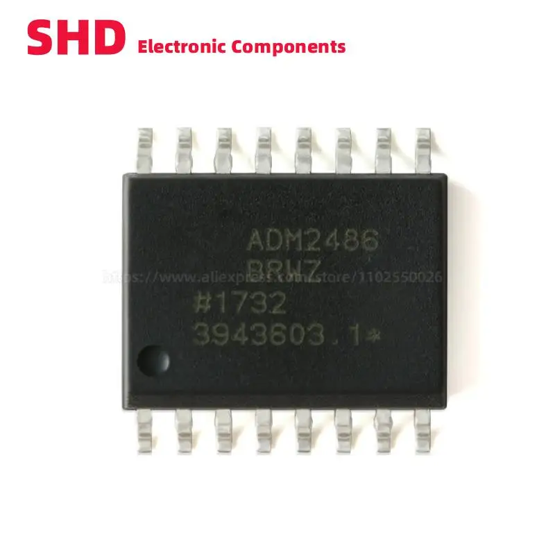 ADM2486 ADM2486BRW ADM2486BRWZ-REEL ADM2486BRWZ SOP-16 полудуплексная Бриллиантовая интегральная схема приемопередатчика SMD