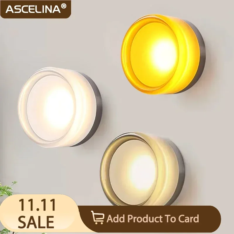 Скандинавский светодиодный настенный светильник минималистичный с