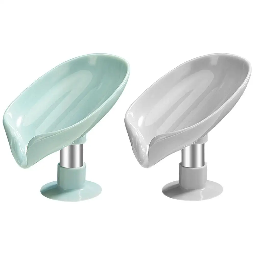 

Leaf Shape Soap Box Drain Soap Holder Box Bathroom Shower Soap Holder sponge Storage Plate Tray Bathroom Supplies Bathroom Gadge