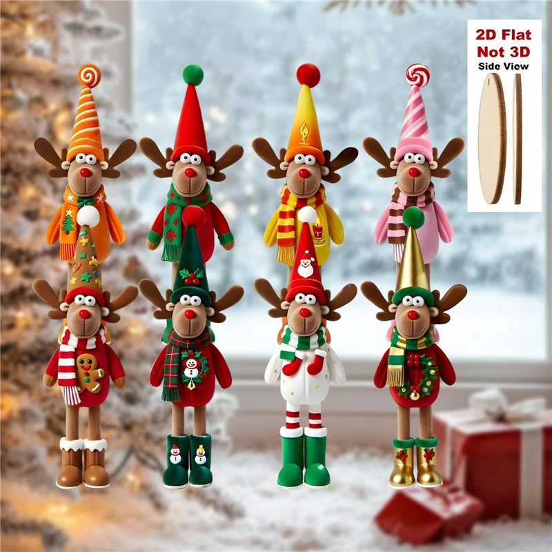 Деревянные новогодние украшения Санта-Клауса