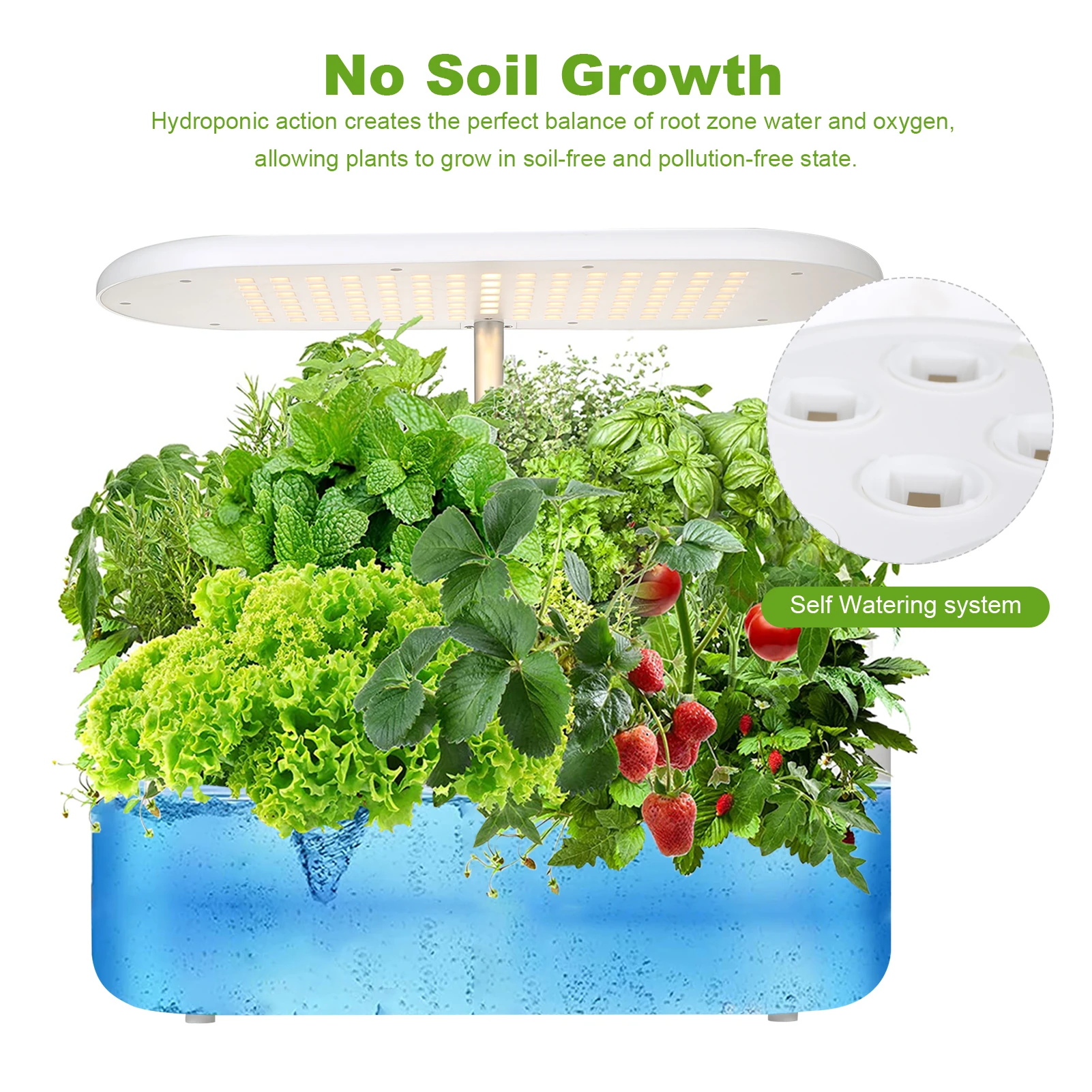 

Гидропонная система для выращивания растений, регулируемый спектр, фитолампы, светодиодные лампы для выращивания растений, фитолампы для с...