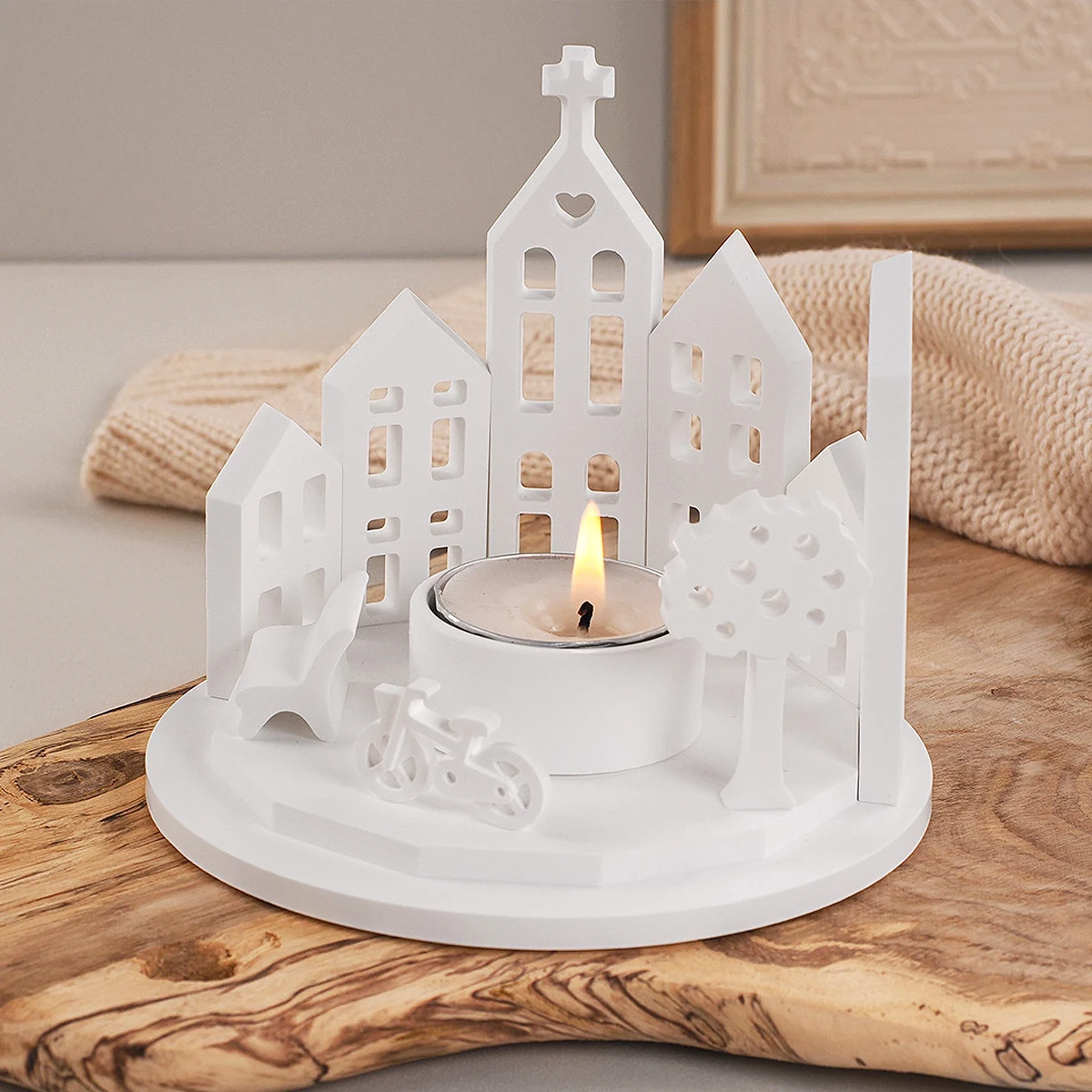 Круглый дом строительный подсвечник силиконовая форма сделай сам гипс бетон