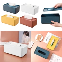 household plastic home office desktop tissue boxes table decoration paper storage case tissue holder