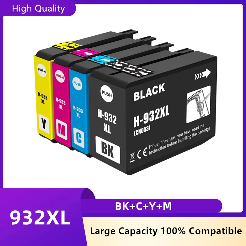 

932XL 933XL For HP 932 933 XL HP932 Compatible Cartridges For HP Officejet 6100 6600 6700 7110 7610 7612 Printers