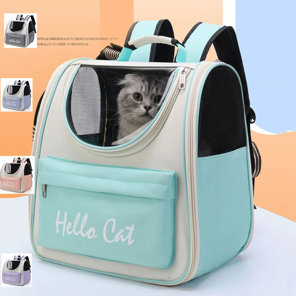 

Pet Cat Carrier Bag Breathable Portable Cat Backpack Outdoor Travel Transparent Bag For Cats Small Dogs Carrying Pet Supplies