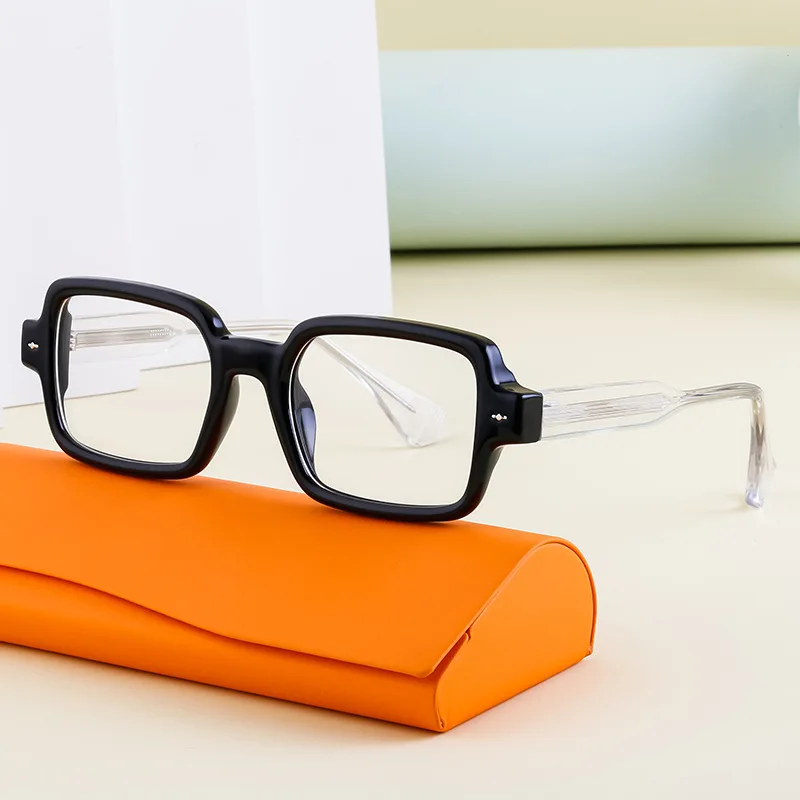 

Очки с ацетатной квадратной оправой для мужчин и женщин, аксессуар с защитой от синего света, в стиле ретро, для компьютерных игр, классические стеклянные очки