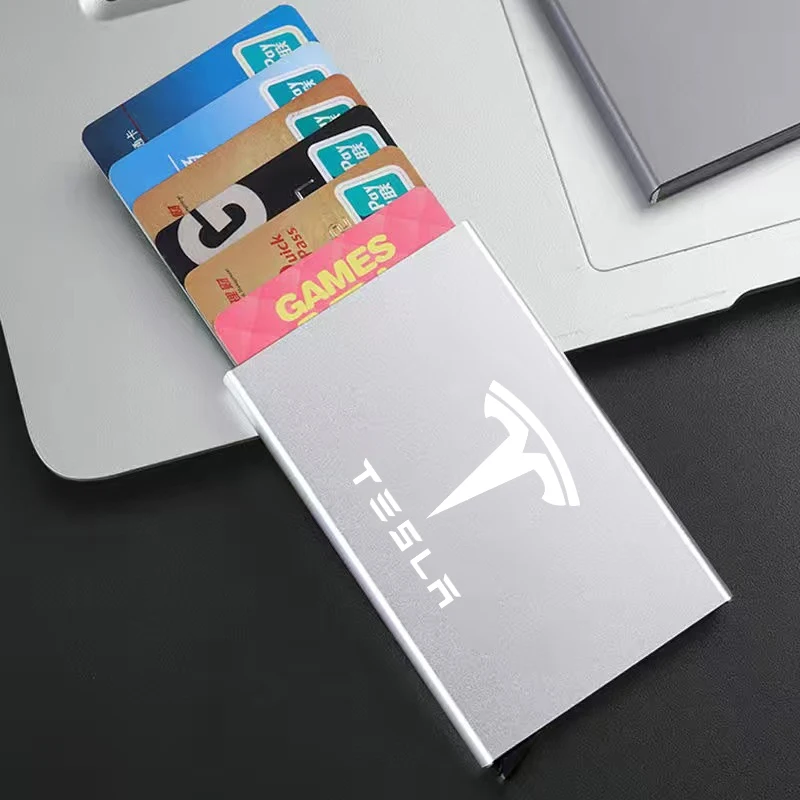 

Автомобильные противоугонные защитные чехлы для карт, держатель для карт, умный кошелек, алюминиевая металлическая коробка для tesla model 3 Y X S model 3, аксессуары highland