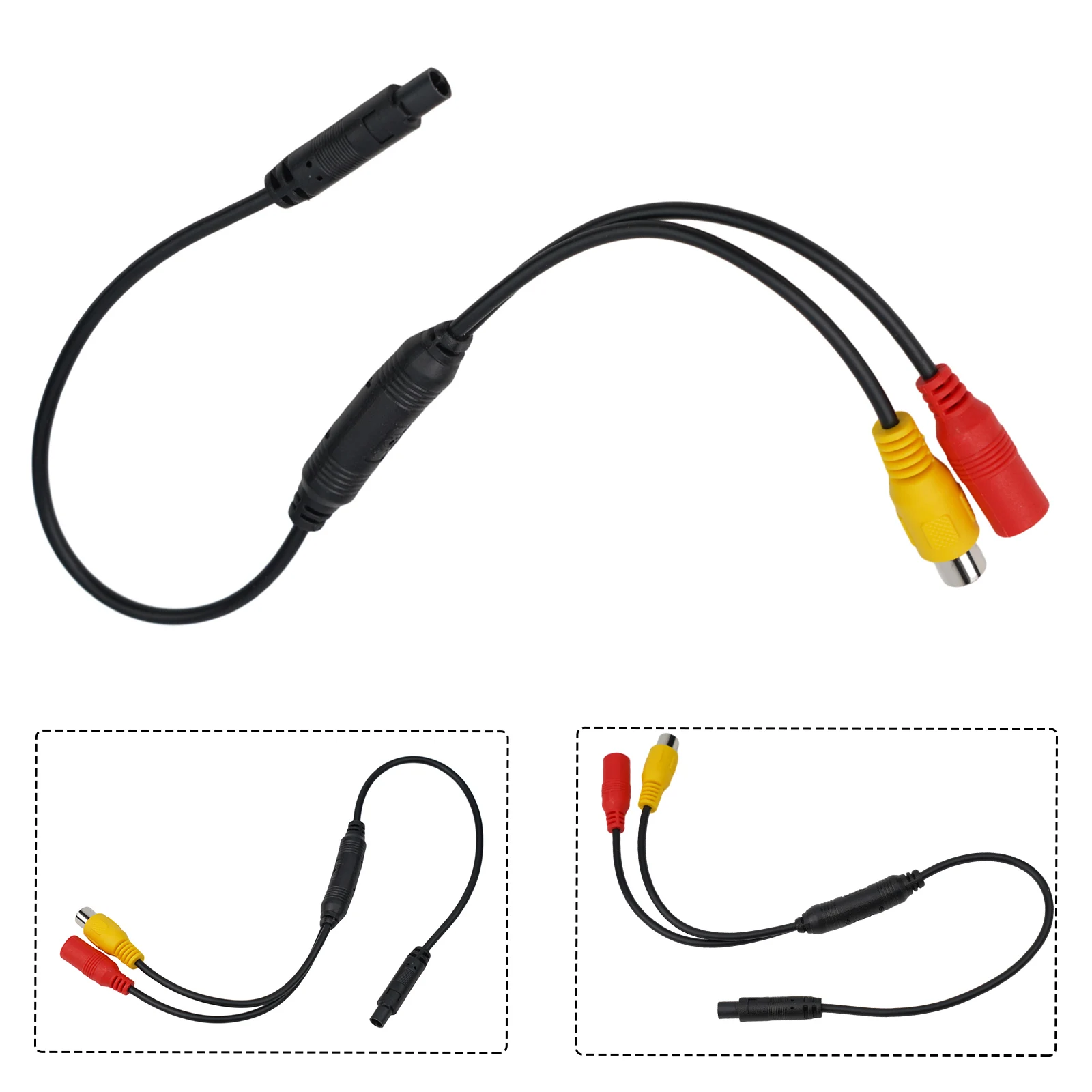 Фото Кабель-переходник DC 12V CVBS (штекер) на 4-контактный (гнездо) 50 см для подключения камеры заднего вида к DVR/монитору парковки №5