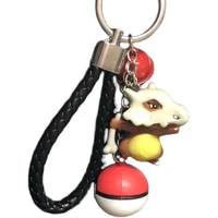 pokemon action figure cubone bewear and stufful poke ball with smal bell cute keychains