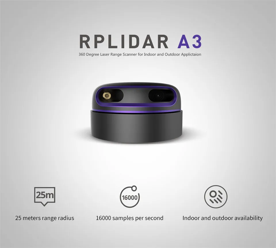 SLMATEC LIDAR RPLIDAR-A3 360 градусов сканер диапазон сканирования 25 м подходит для