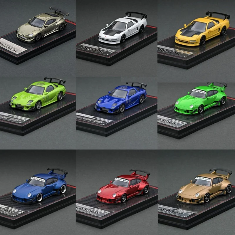 

HeyToys IG 1/64 Nissan 35GT-RR R34 Nismo GTR R tune RWB 993 Toyota Supra JZA80 RZ Mazda RX-7 (FC3S) RE DieCast Model Car Toy Car