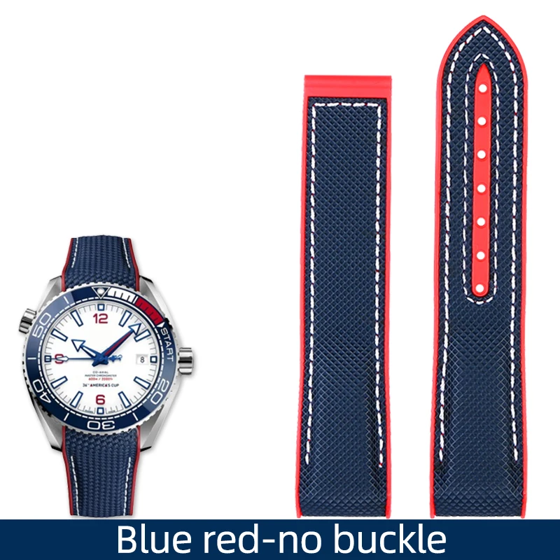 Ремешок резиновый нейлоновый для мужских часов Omega SEAMASTER, планета, океан, 20 мм 22 мм (art.: 3920bc5339fbc) - 3920bc5339fbc