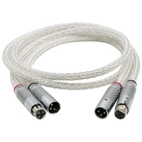 hi end 8ag occ silver plated 16core carbon fiber plug audio cable with carbon fiber 3pins xlr balanced cable xlr connector audio
