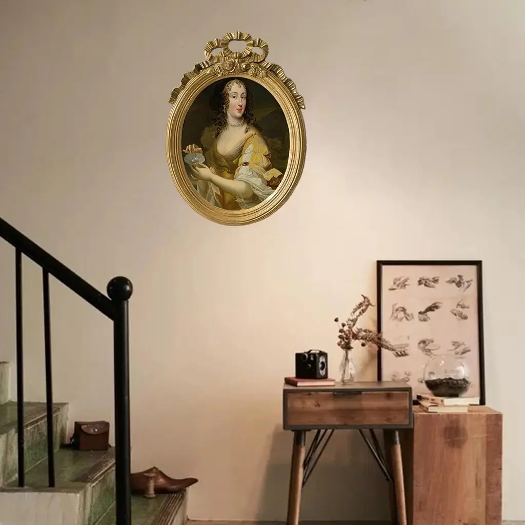 

Photo Gold Resin Decoration French Style Carved Wall Mounted Classic Picture Holders for Decor Movie Theater Wedding