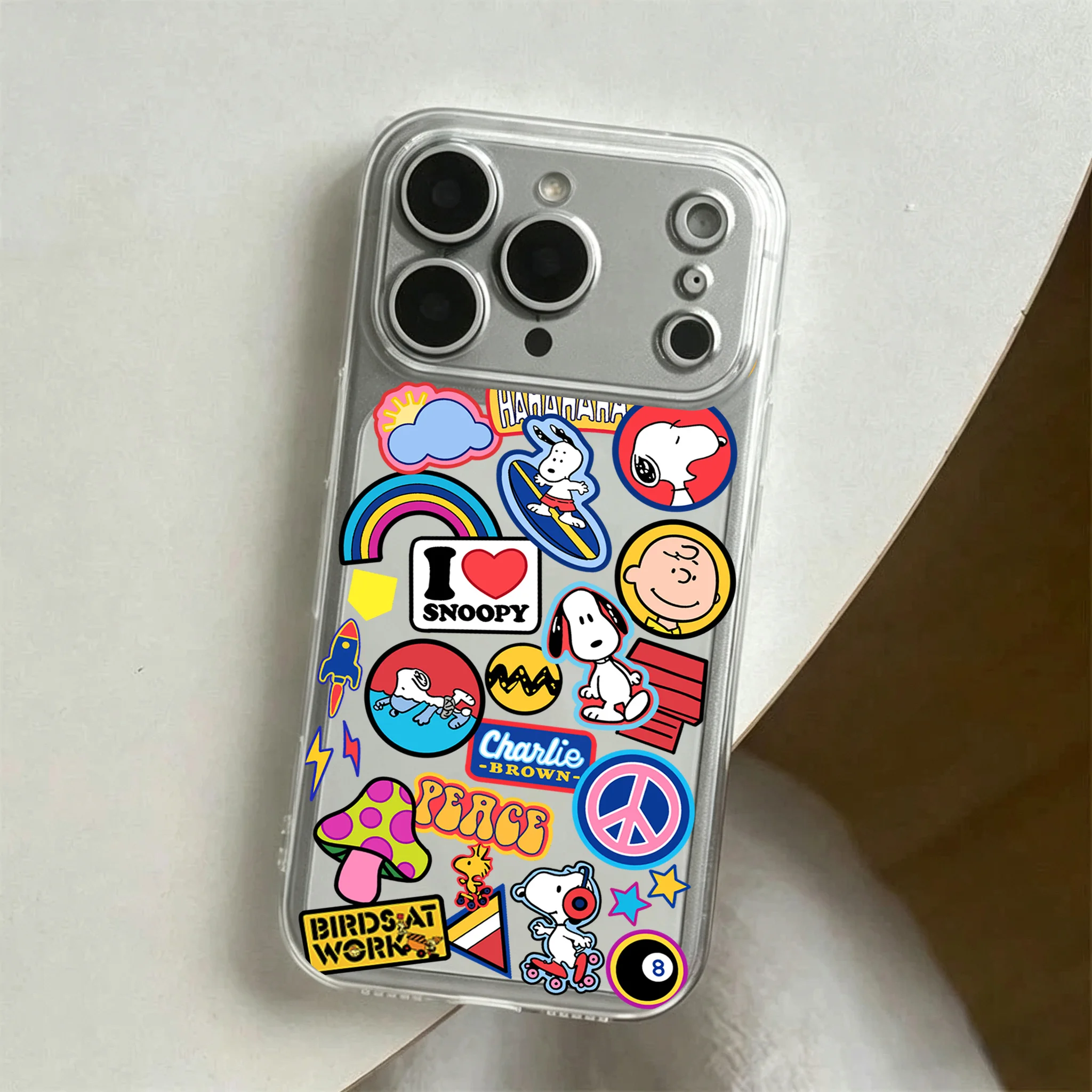 Фото Чехол для телефона Samsung Galaxy S26 S25 S24 S23 S22 S21 S20 FE Note20 Note10 Edge Plus Ultra Lite 5G с забавным принтом Снупи, прозрачный чехол №3