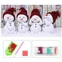 snowman diy 5d diamond painting kits art crafts for adults kids paint with diamonds dots full round drill wall decor gift suppli