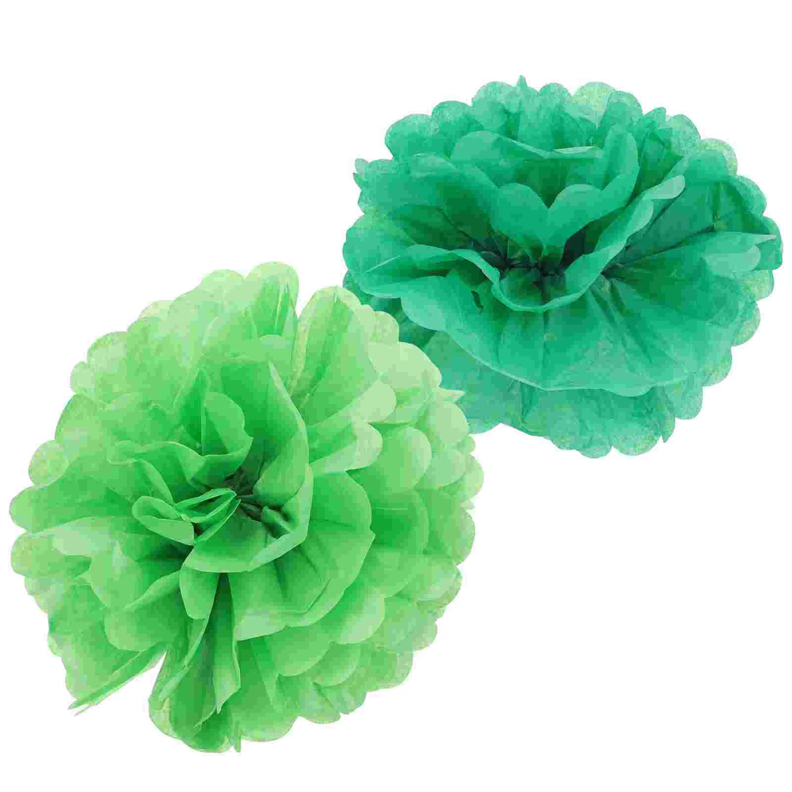 

20pcs Tissue Paper Pom Poms Flower Pom Poms Pendants Kit Rustic Wedding Hanging Decoration