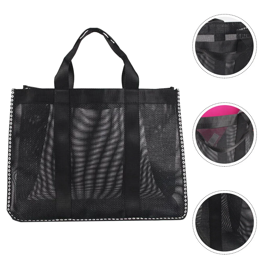 

1 Pc Multifunctional Storage Bag Mesh Beach Handbag