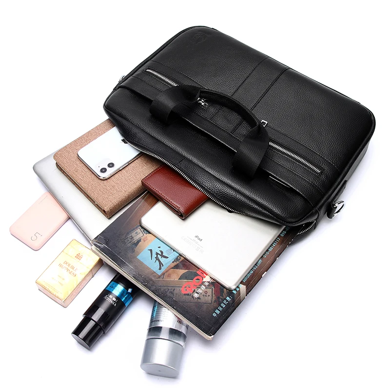 SCHLATUM 2022 Men's Genuine Leather  Briefcase Business Handbag Laptop 14-inchMessenger Bag Retro Fashion Crossbody Bag