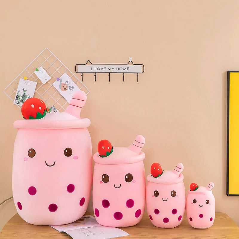 Фото Bubble Tea Boba Plushie Kawaii Декор комнаты Плюшевая игрушка Мягкое мороженое Еда Чай с молоком Мягкая подушка для объятий Подарок на день рождения для детей №4