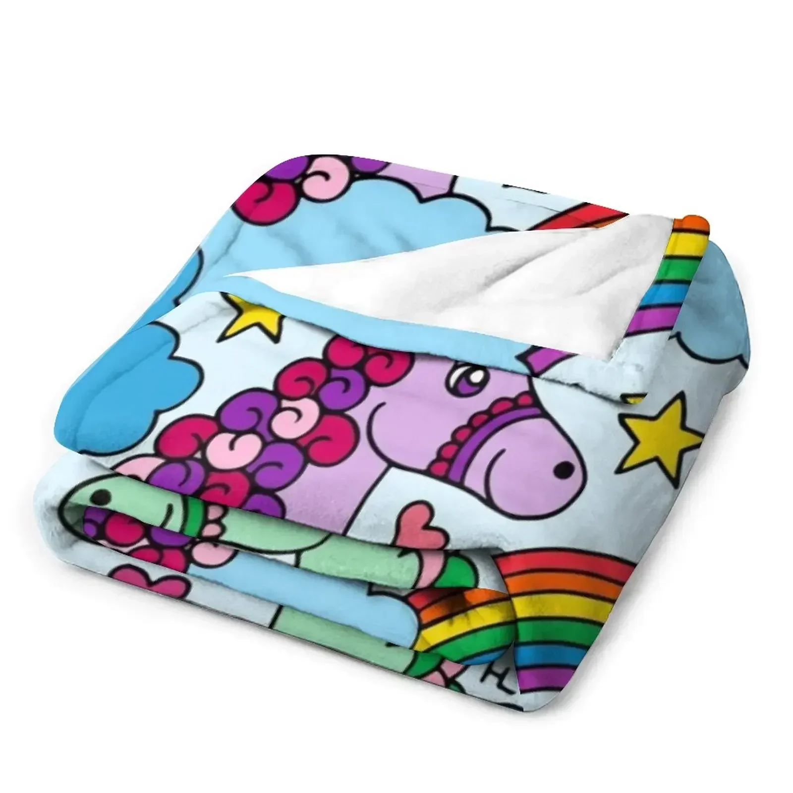 Единороги и Радуга | Волшебный единорог Детское одеяло Свободные фланелевые