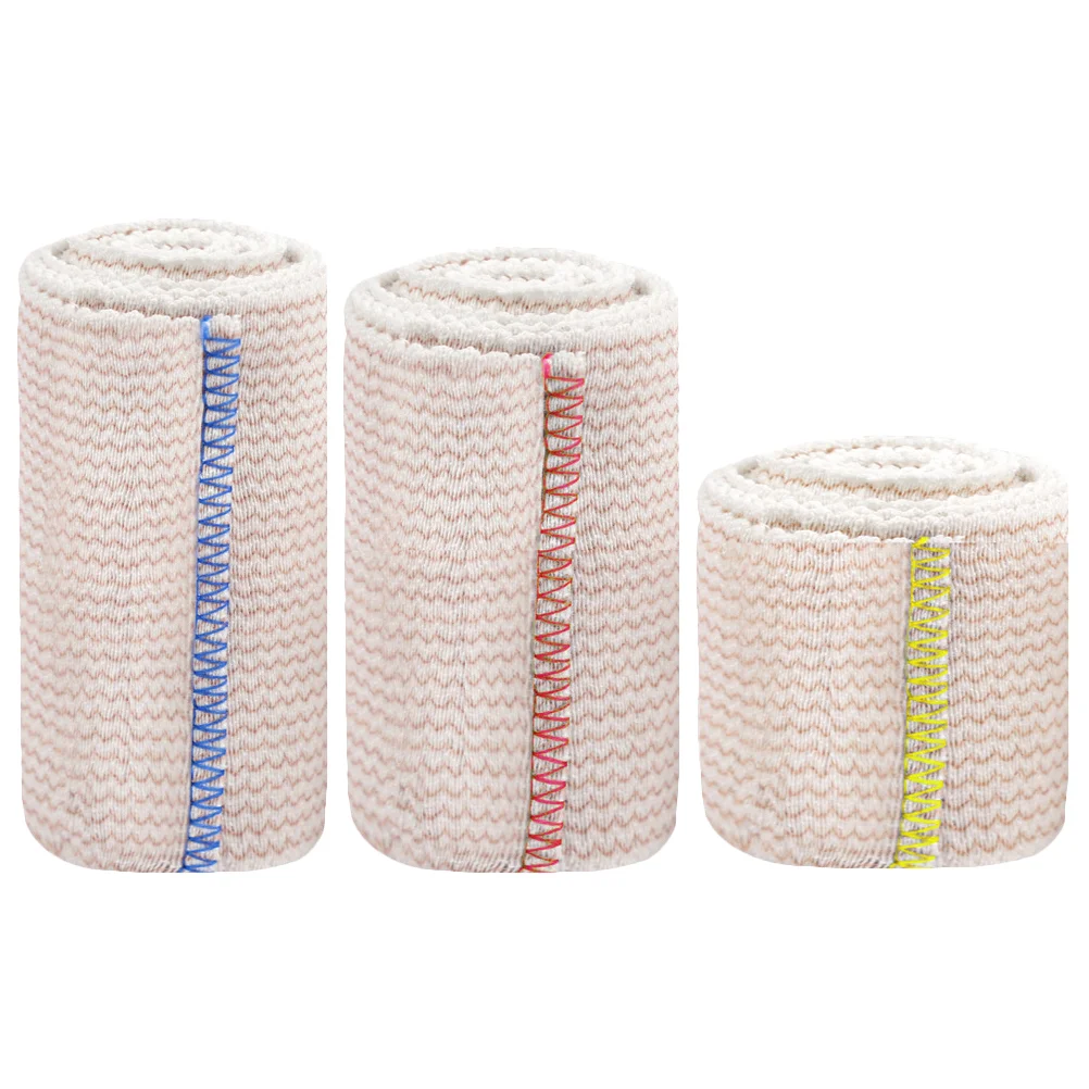 

3 Rolls Elastic Bandages Breathable Bandage Wrap Athletic Bandage for Knee Ankle Wrist