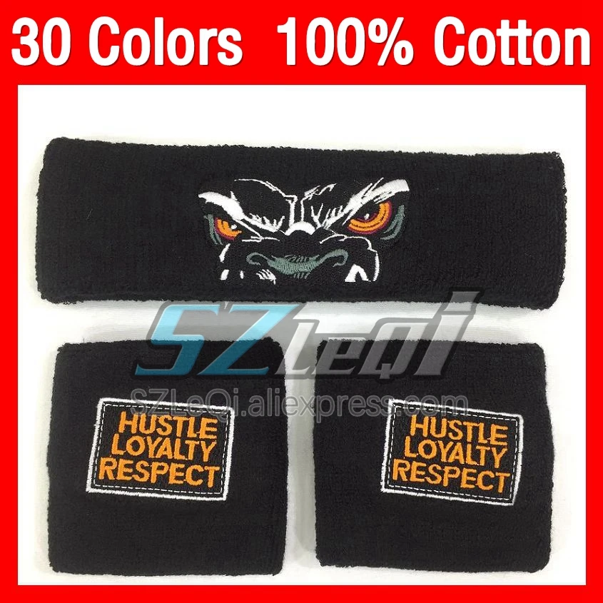 

Cotton Embroidery Wrist Sweatband Tennis Wrestling Sport Wristband Volleyball Gym Wrist Brace Support Sweat Band Towel Bracelet