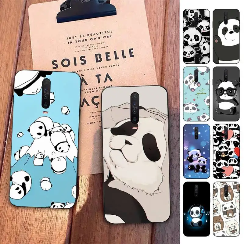 

Cartoon Cute Panda Phone Case for Redmi 5 6 7 8 9 A 5plus K20 4X S2 GO 6 K30 pro