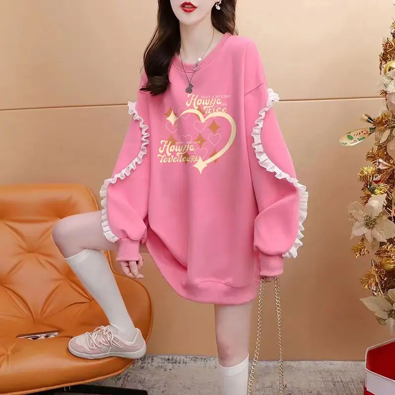 Тонкая женская толстовка с капюшоном среднего и длинного размера в западном