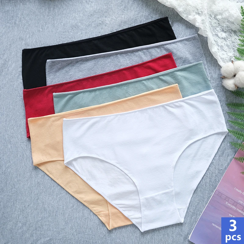 3 шт. женские бесшовные трусы из натурального хлопка |