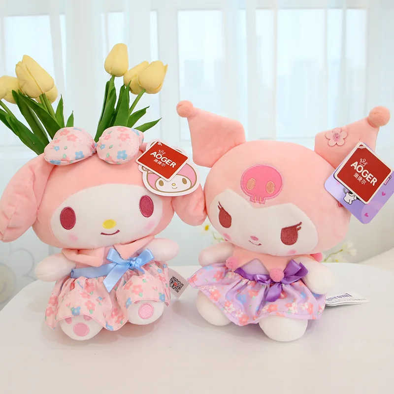 

Sanrio Peach Blossom Kuromi Melody Pochacco Cinnamoroll Plush Toy Doll Gift Students Kawaii Soft Presents Children Nice Bonus