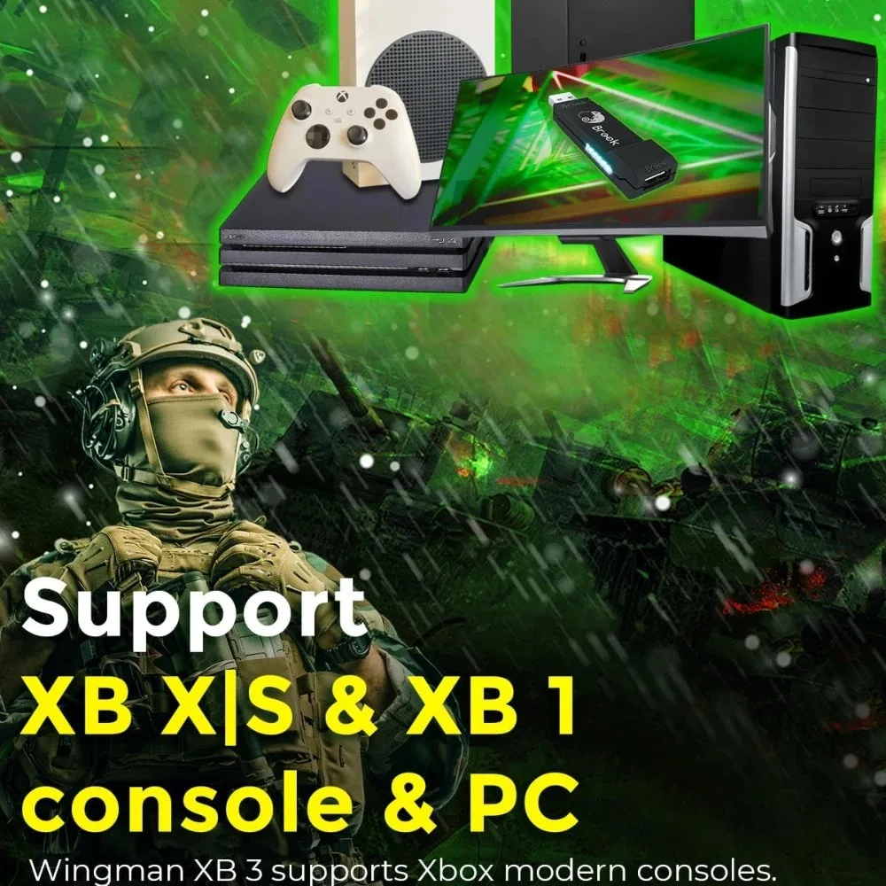 Фото Конвертер Brook Wingman XB3 для Xbox One/Xbox Series X | S/PC консоль проводной аркадный боевой палка адаптер контроллера Hitbox №2
