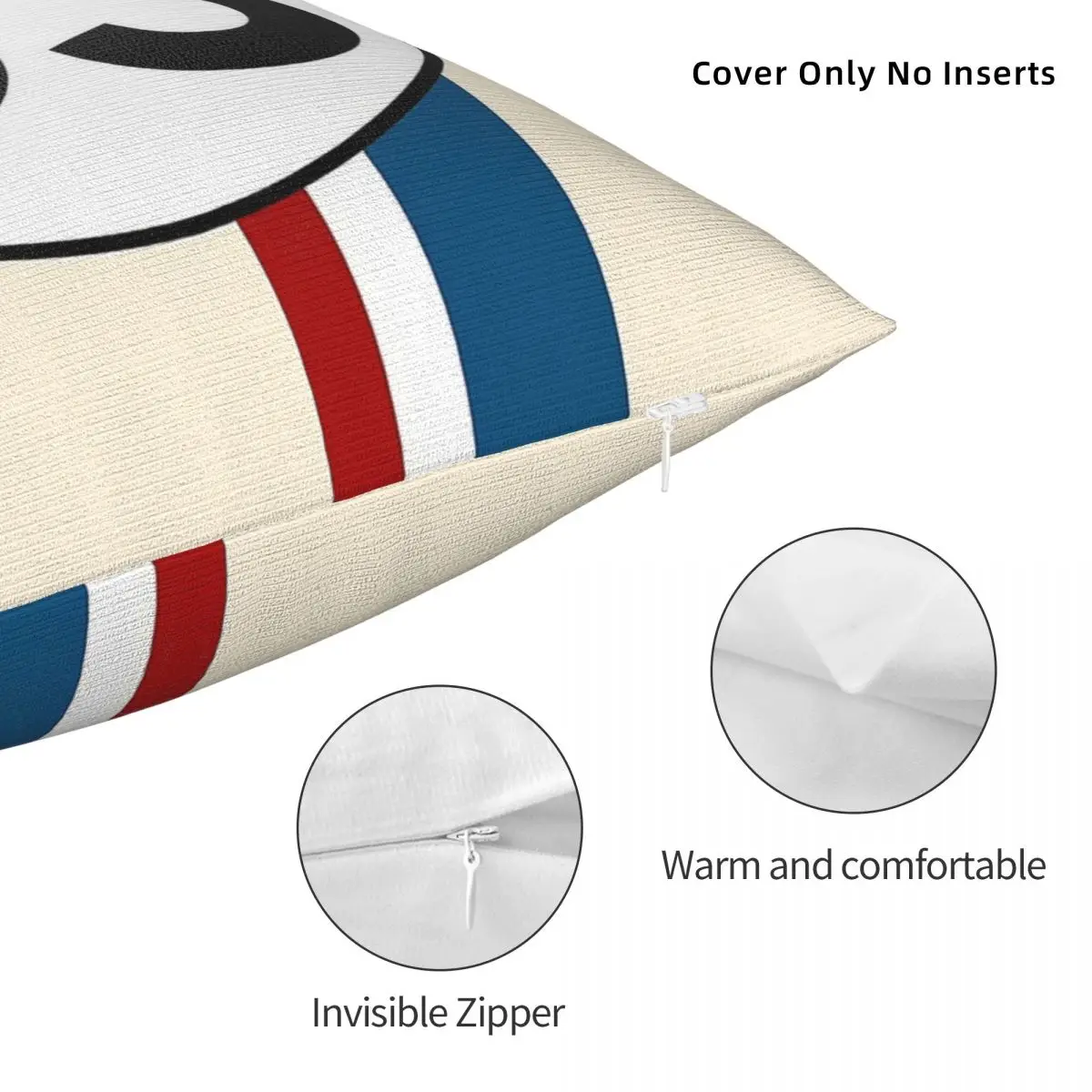 Квадратная наволочка Herbie Number 53 полиэстеровая подушка декор удобная декоративная