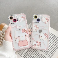 hello kitty transparent silica gel protective shell matte feel suitable for iphone 111213 series mobile phones
