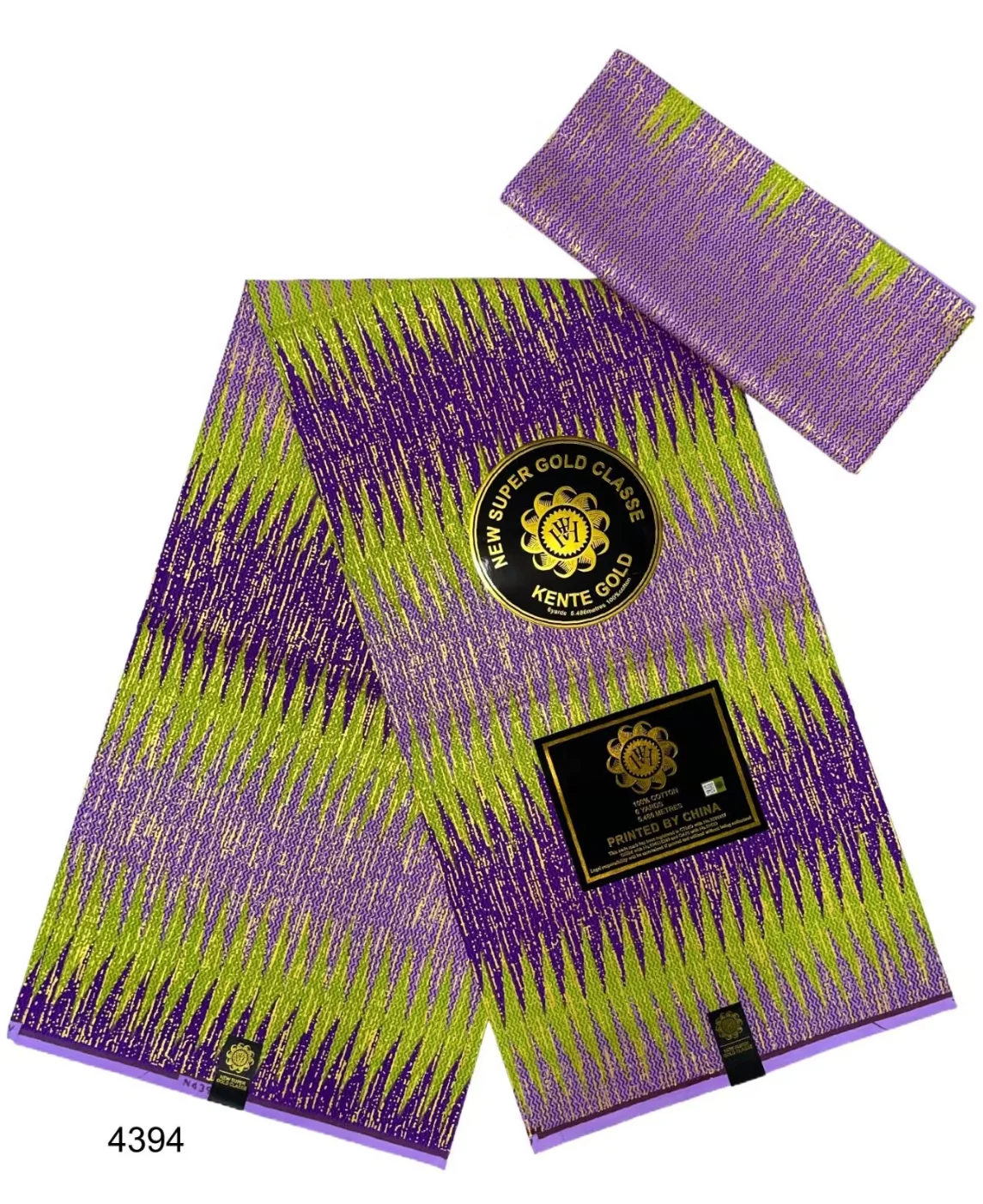 Анкара Африканская ткань kente gold Настоящая восковая Нигерия Гана Стиль Ткани для