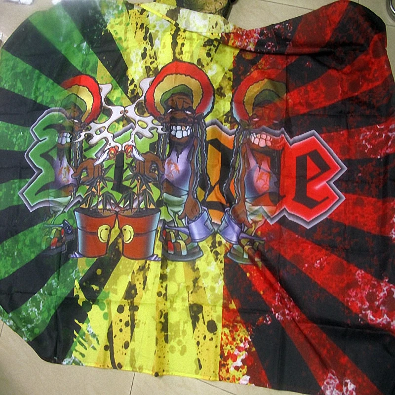 

Психоделический лист раста регги рок-группа подвесная искусство водонепроницаемая ткань полиэстер ткань 56x36 дюймов флаги баннер Бар Кафе Д...