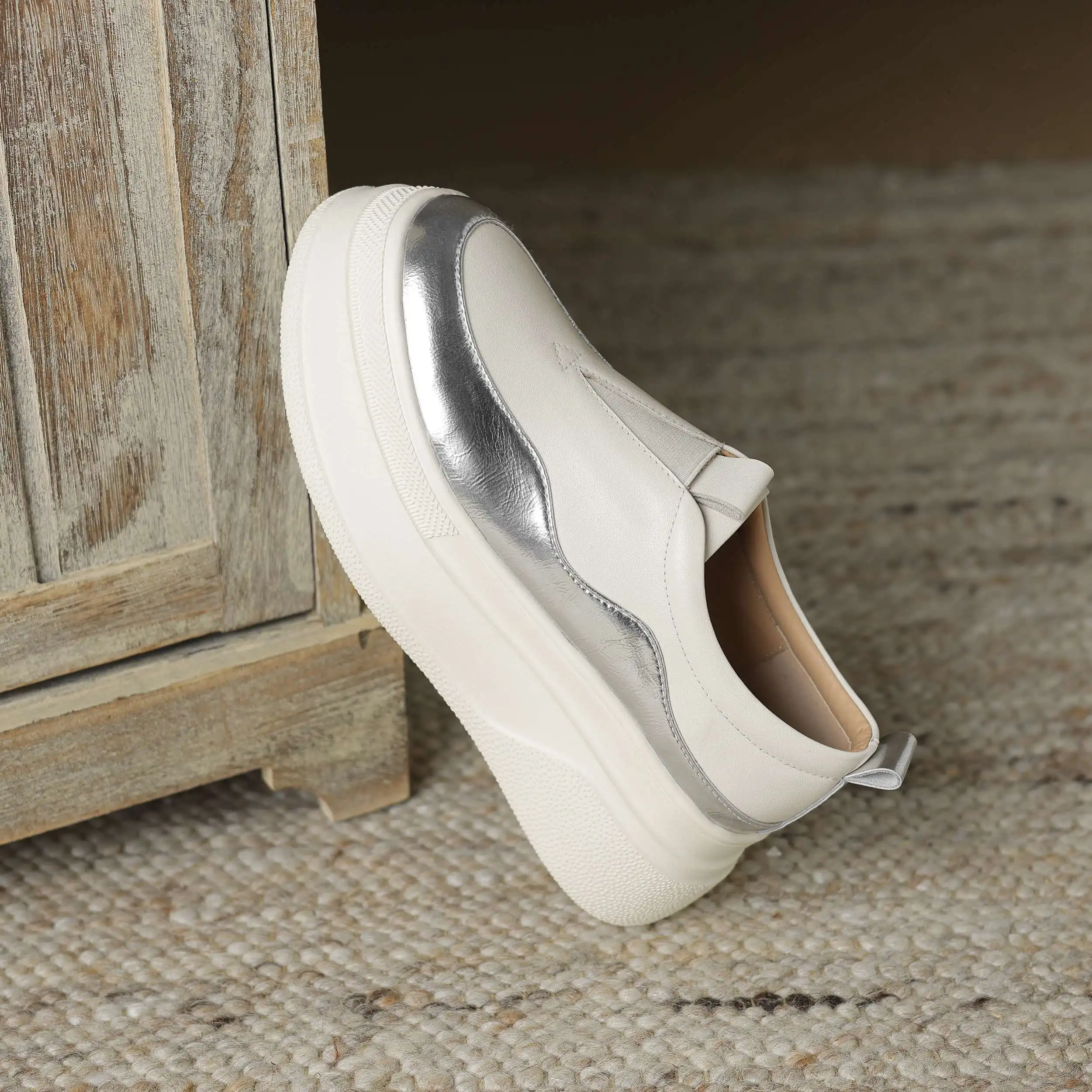 Туфли Lanxuryee женские на толстой подошве Вулканизированная кожа высокий каблук