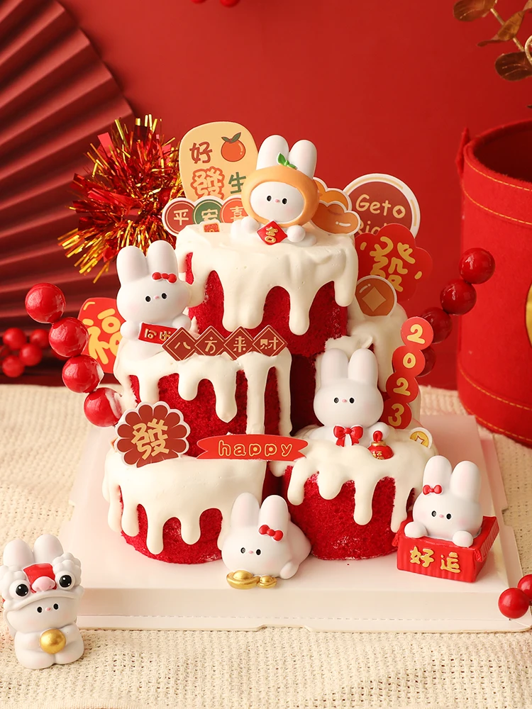 Украшение для торта в виде пасхального кролика украшения животных украшение