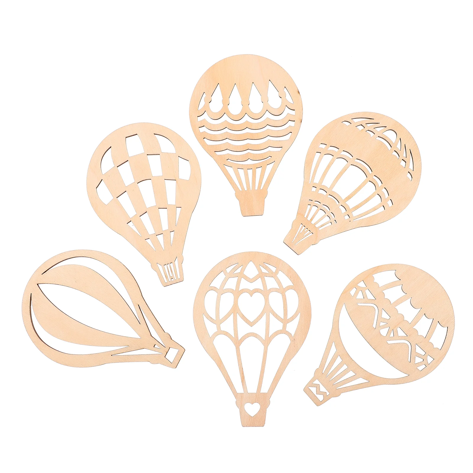 

30 Pcs Natural Home Decor Wooden Shapes Crafts Unfinished Wood Cutouts Wood Discs Wooden Cutouts Crafts Hot Air Balloon Cutout