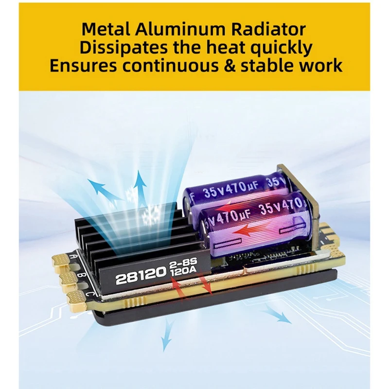 Бесщеточный Электрический регулятор скорости 2-8S 120A 28120 кГц