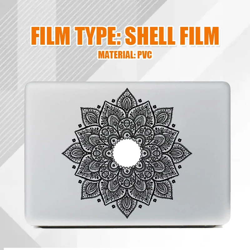 Retro Laptop Sticker Feather Art Pattern Vinyl Decal Black For Macbook Air | Tablet Decals