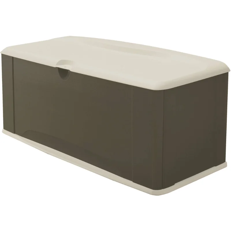 

Rubbermaid Outdoor Extra-Large Deck Box with Seat, Gray & Brown, 121 Gallon