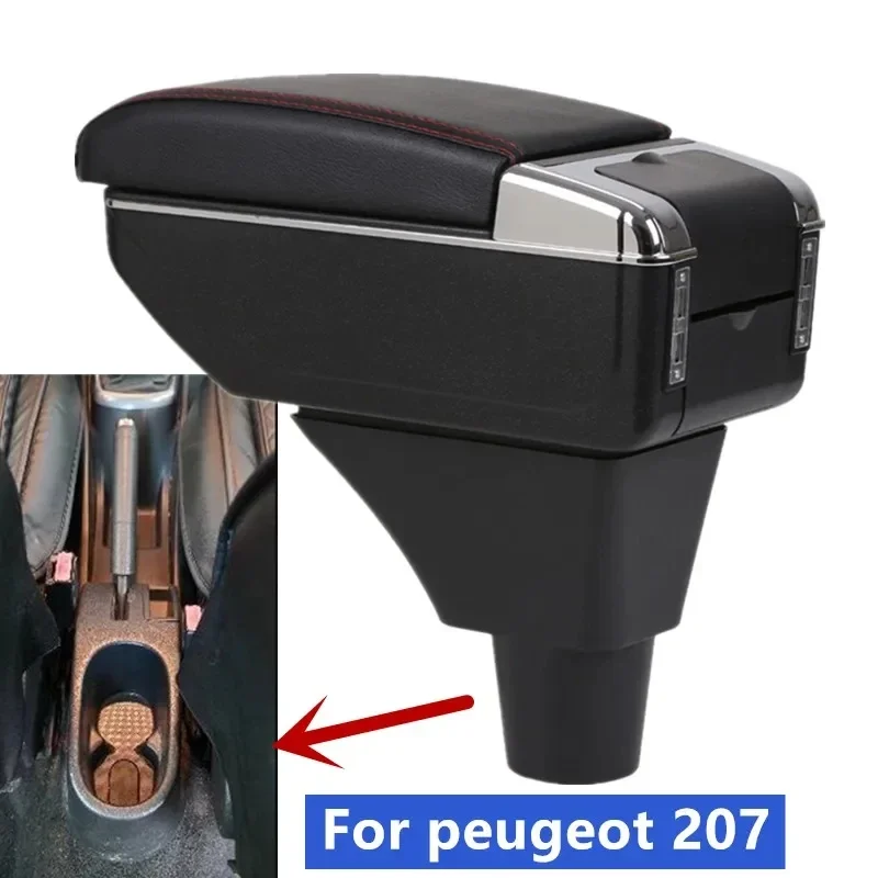Новый роскошный подлокотник для peugeot 207 модифицированный интерьер с USB